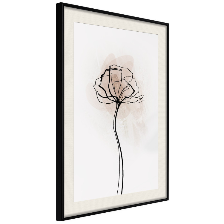 Wall Poster Up to the Sun - black line art of a plant in an abstract motif 131945 additionalImage 2