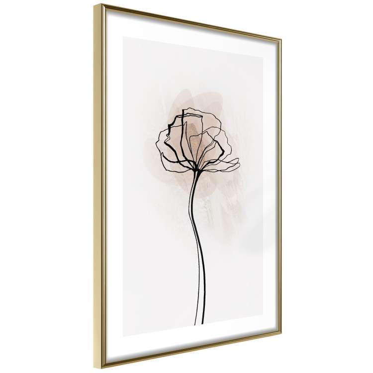 Wall Poster Up to the Sun - black line art of a plant in an abstract motif 131945 additionalImage 7