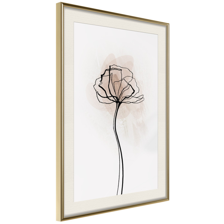 Wall Poster Up to the Sun - black line art of a plant in an abstract motif 131945 additionalImage 3