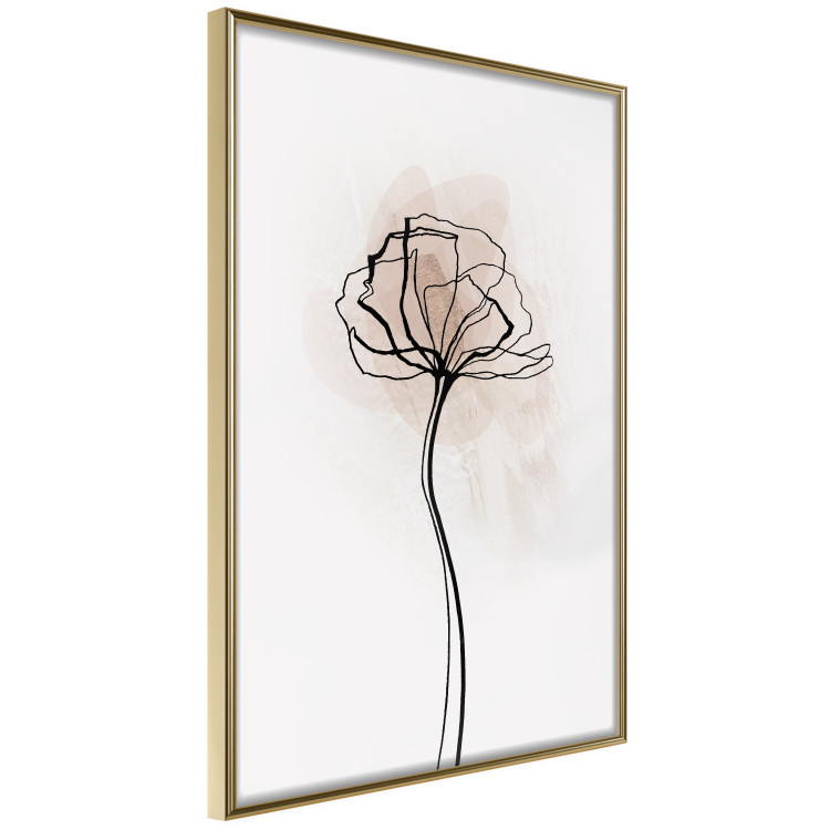 Wall Poster Up to the Sun - black line art of a plant in an abstract motif 131945 additionalImage 14