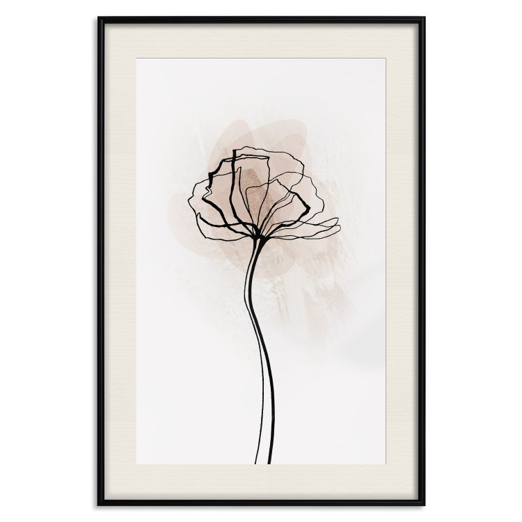 Wall Poster Up to the Sun - black line art of a plant in an abstract motif 131945 additionalImage 19