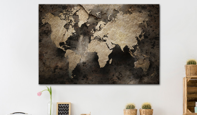 Large canvas print Map in Stone [Large Format] 132345 additionalImage 6
