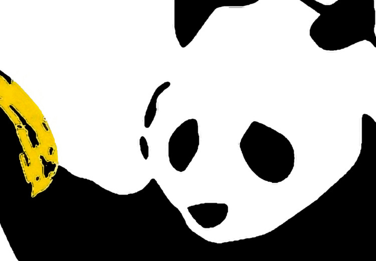 Poster Panda with Guns - black and white animal holding bananas on a white background 132445 additionalImage 9