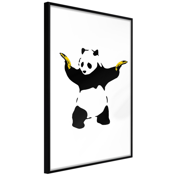 Poster Panda with Guns - black and white animal holding bananas on a white background 132445 additionalImage 8