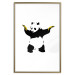 Poster Panda with Guns - black and white animal holding bananas on a white background 132445 additionalThumb 14