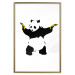 Poster Panda with Guns - black and white animal holding bananas on a white background 132445 additionalThumb 16