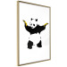 Poster Panda with Guns - black and white animal holding bananas on a white background 132445 additionalThumb 3