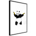 Poster Panda with Guns - black and white animal holding bananas on a white background 132445 additionalThumb 2