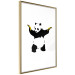 Poster Panda with Guns - black and white animal holding bananas on a white background 132445 additionalThumb 6