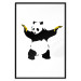 Poster Panda with Guns - black and white animal holding bananas on a white background 132445 additionalThumb 18