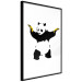 Poster Panda with Guns - black and white animal holding bananas on a white background 132445 additionalThumb 10