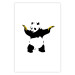 Poster Panda with Guns - black and white animal holding bananas on a white background 132445 additionalThumb 25