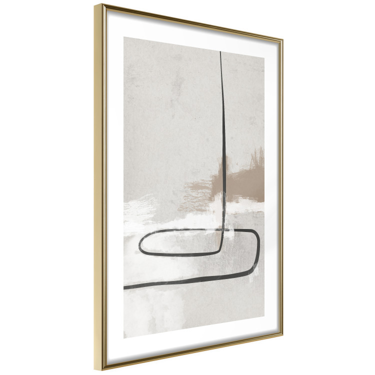 Poster Simple Story - black patterns on a beige background in an abstract motif 134345 additionalImage 7