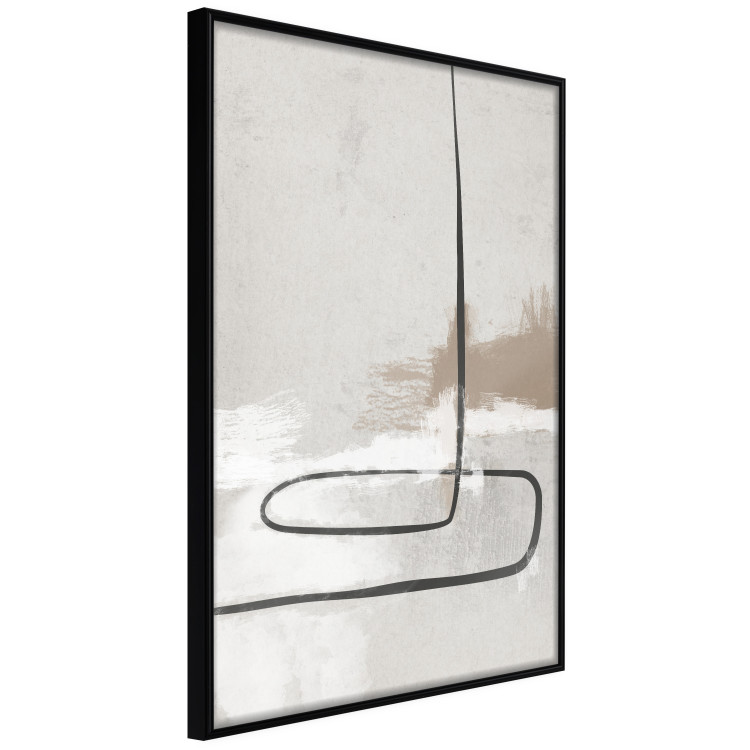 Poster Simple Story - black patterns on a beige background in an abstract motif 134345 additionalImage 13