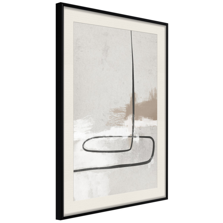 Poster Simple Story - black patterns on a beige background in an abstract motif 134345 additionalImage 2