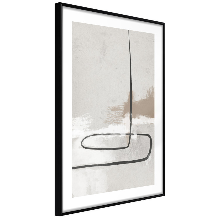 Poster Simple Story - black patterns on a beige background in an abstract motif 134345 additionalImage 6