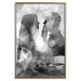 Poster Silent Whispers - black and white couple in an abstract gray composition 134445 additionalThumb 17