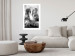 Poster Silent Whispers - black and white couple in an abstract gray composition 134445 additionalThumb 8