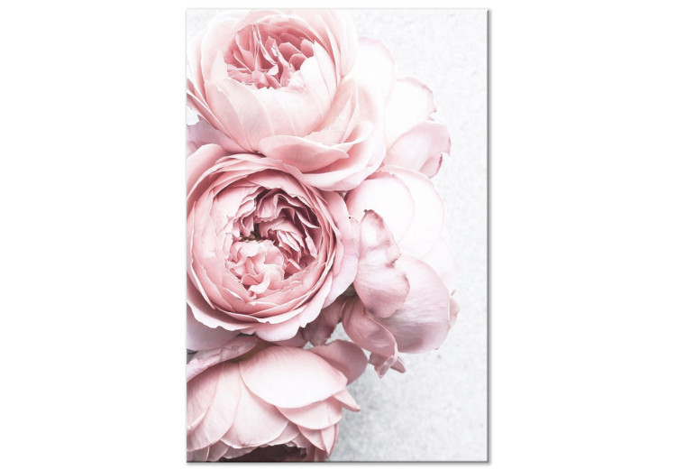Canvas Rose Scent (1-piece) Vertical - pink flowers in boho motif 135745