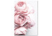 Canvas Rose Scent (1-piece) Vertical - pink flowers in boho motif 135745
