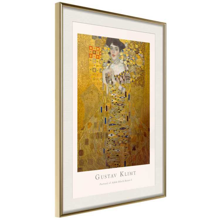 Wall Poster Gustav Klimt - Portrait of Adele Bloch - portrait of a woman and inscriptions 135945 additionalImage 5