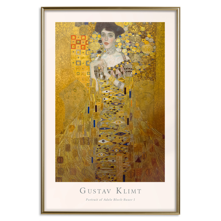 Wall Poster Gustav Klimt - Portrait of Adele Bloch - portrait of a woman and inscriptions 135945 additionalImage 9