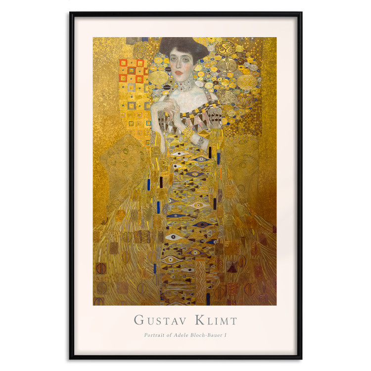 Wall Poster Gustav Klimt - Portrait of Adele Bloch - portrait of a woman and inscriptions 135945 additionalImage 12