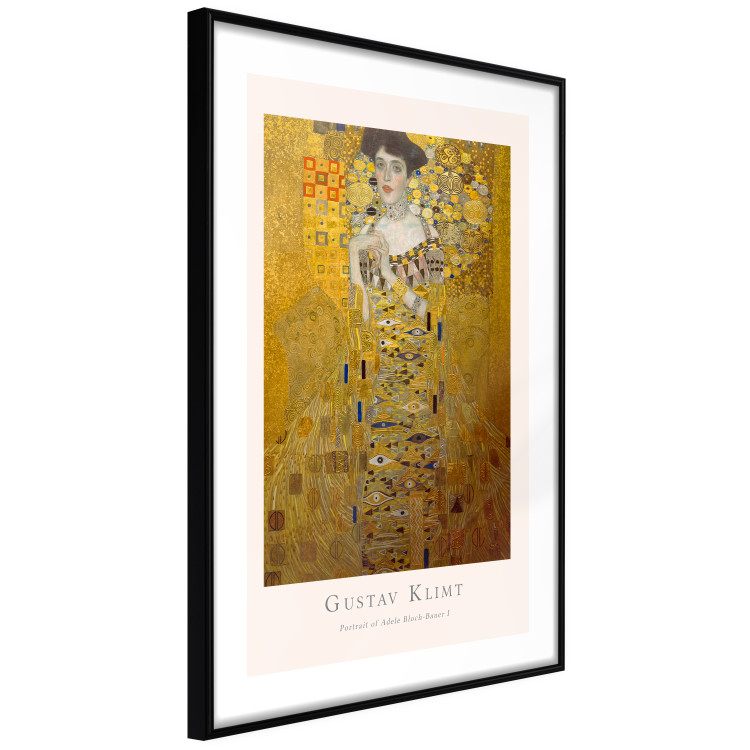 Wall Poster Gustav Klimt - Portrait of Adele Bloch - portrait of a woman and inscriptions 135945 additionalImage 4