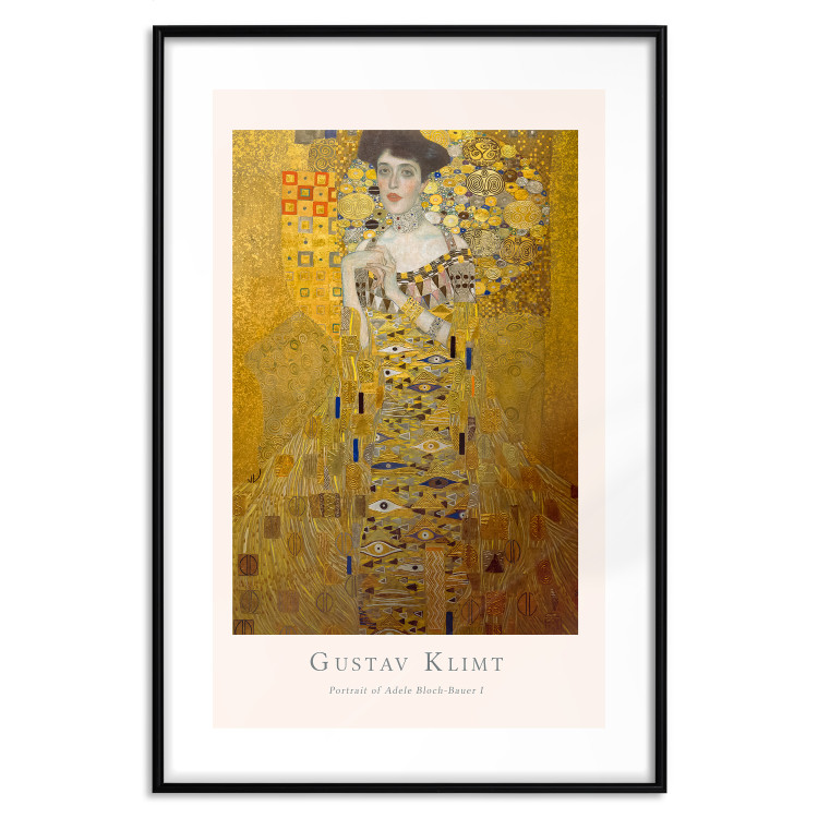 Wall Poster Gustav Klimt - Portrait of Adele Bloch - portrait of a woman and inscriptions 135945 additionalImage 19