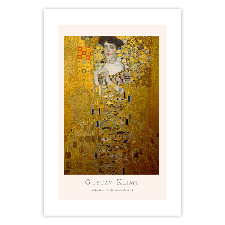 Wall Poster Gustav Klimt - Portrait of Adele Bloch - portrait of a woman and inscriptions 135945 additionalImage 11