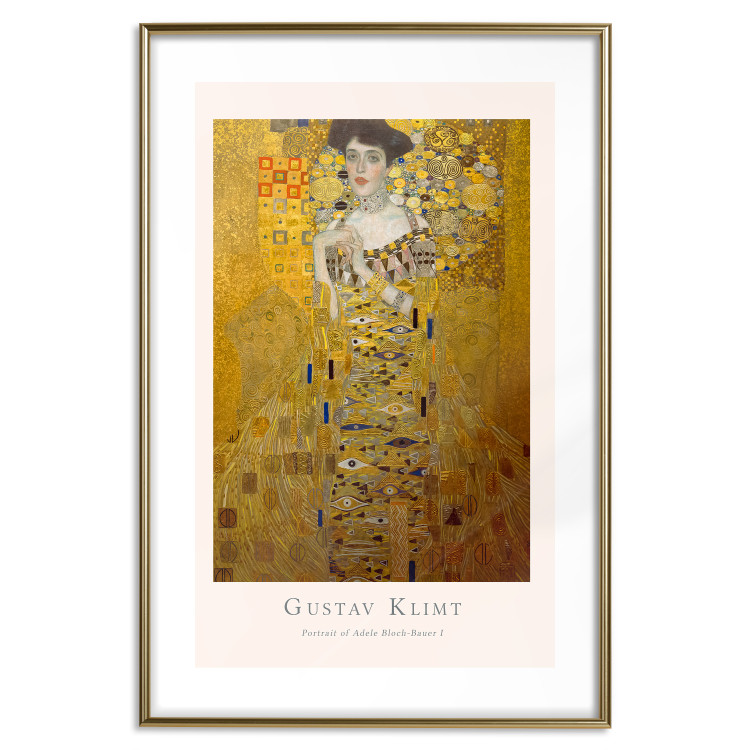 Wall Poster Gustav Klimt - Portrait of Adele Bloch - portrait of a woman and inscriptions 135945 additionalImage 13