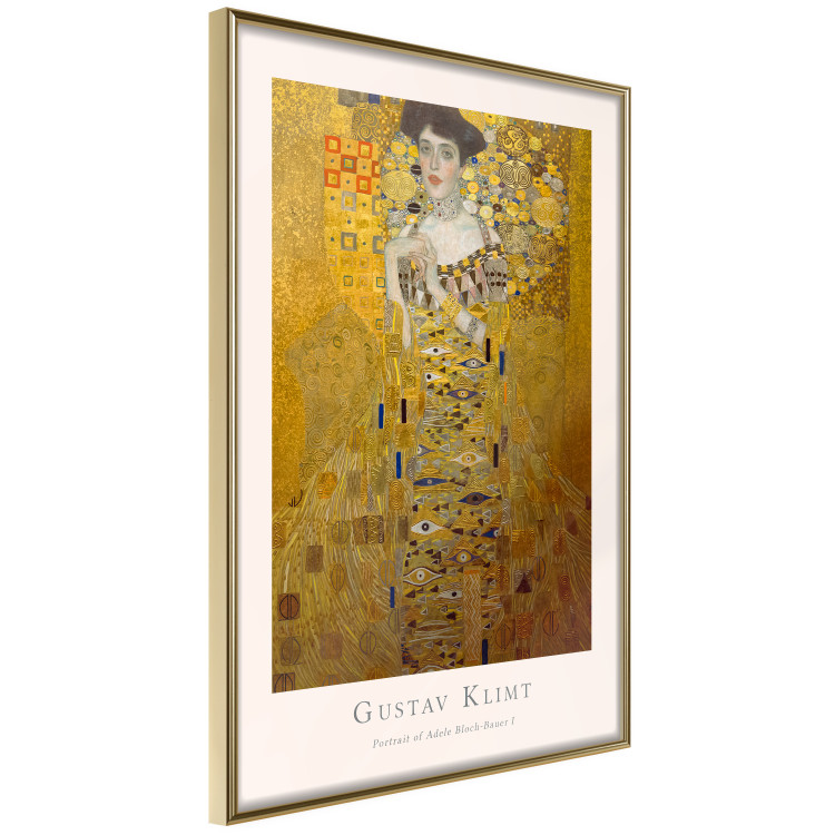 Wall Poster Gustav Klimt - Portrait of Adele Bloch - portrait of a woman and inscriptions 135945 additionalImage 8