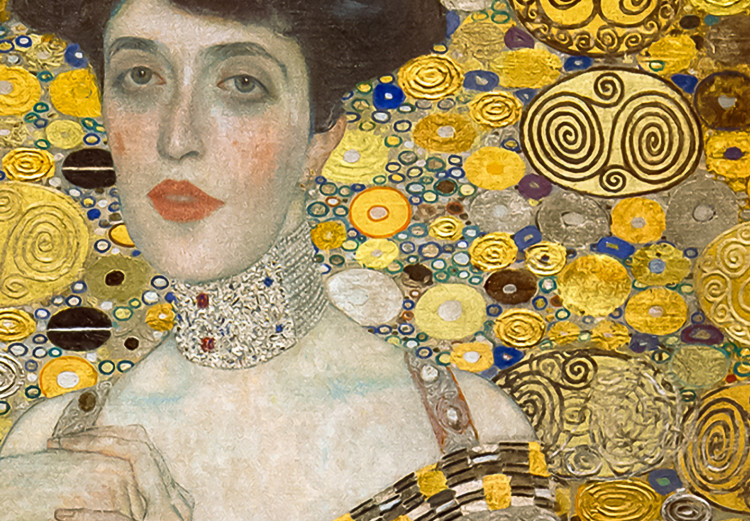 Wall Poster Gustav Klimt - Portrait of Adele Bloch - portrait of a woman and inscriptions 135945 additionalImage 2