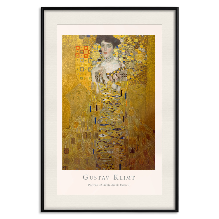 Wall Poster Gustav Klimt - Portrait of Adele Bloch - portrait of a woman and inscriptions 135945 additionalImage 17