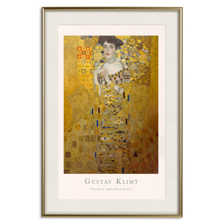 Wall Poster Gustav Klimt - Portrait of Adele Bloch - portrait of a woman and inscriptions 135945 additionalImage 16