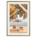 Wall Poster Palm Umbrella - tropical beach landscape with sunbeds against the sea 136045 additionalThumb 18
