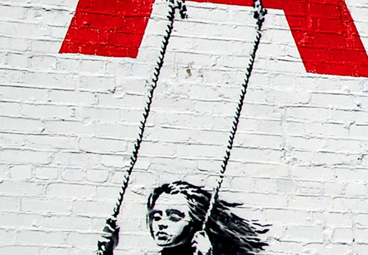 Large canvas print Parking Girl Swing by Banksy II [Large Format] 136445 additionalImage 6