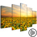 Canvas Print Sunflowers in the Morning (5 Parts) Wide 137245 additionalThumb 6