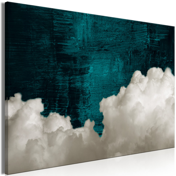 Canvas Print Emerald Abstraction (1-piece) Wide - clouds on a green background 138745 additionalImage 2