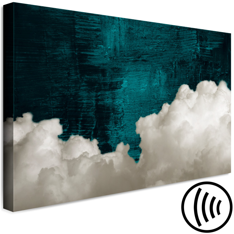 Canvas Print Emerald Abstraction (1-piece) Wide - clouds on a green background 138745 additionalImage 6