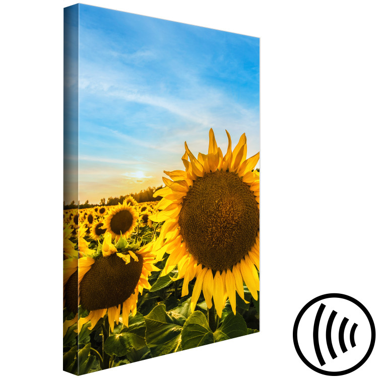 Canvas Print Flowers of Peace (1-piece) Vertical - sunflowers in a vast field 142445 additionalImage 6