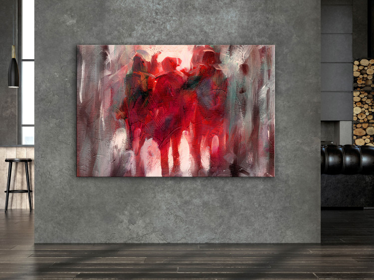 Canvas Print People in Red (1-piece) Wide - artistic abstraction 142645 additionalImage 3