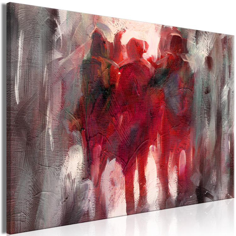 Canvas Print People in Red (1-piece) Wide - artistic abstraction 142645 additionalImage 2