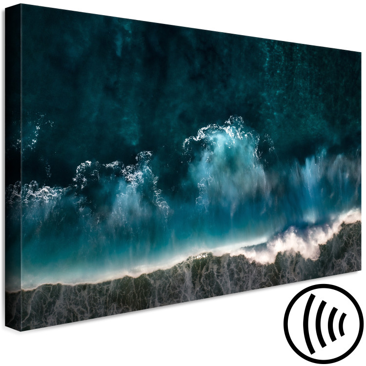 Canvas Print Great Water Wave (1-piece) Wide - sea viewed from a bird's eye perspective 143345 additionalImage 6