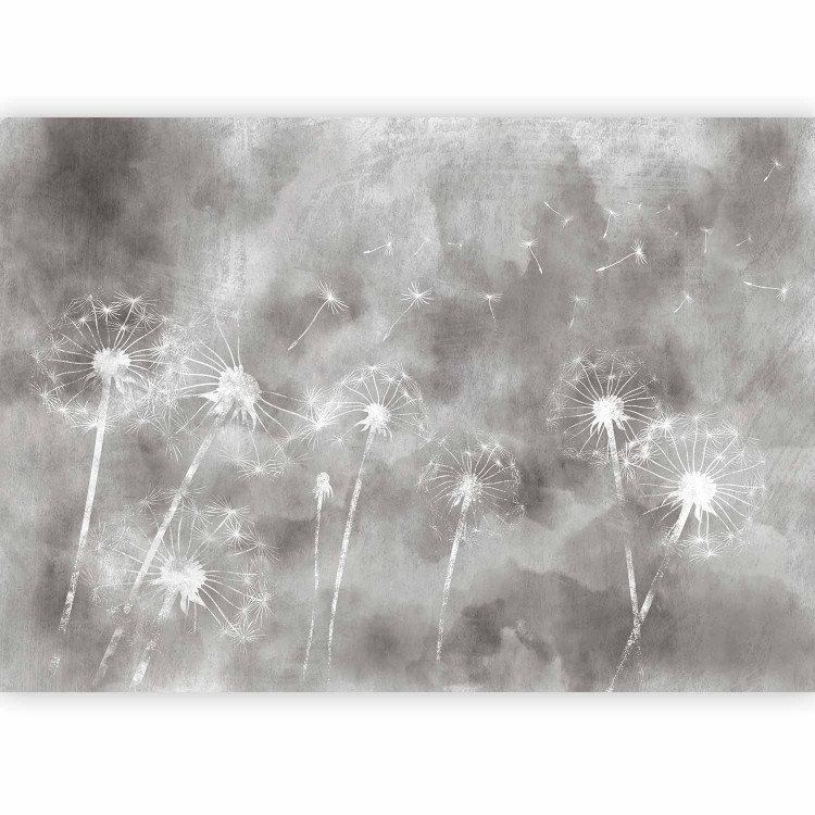 Wall Mural Blowers and wind - flowers on a non-uniform background in grey tones 143545 additionalImage 1