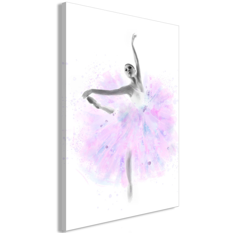 Canvas Print Dancing Ballerina (1-piece) - woman in a purple tulle dress 144045 additionalImage 2