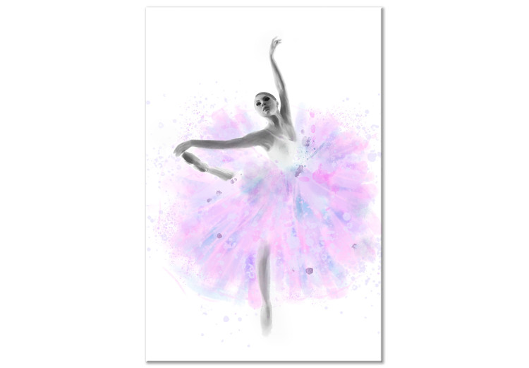 Canvas Print Dancing Ballerina (1-piece) - woman in a purple tulle dress 144045