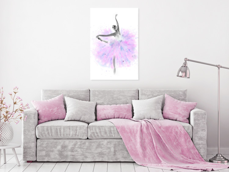 Canvas Print Dancing Ballerina (1-piece) - woman in a purple tulle dress 144045 additionalImage 3
