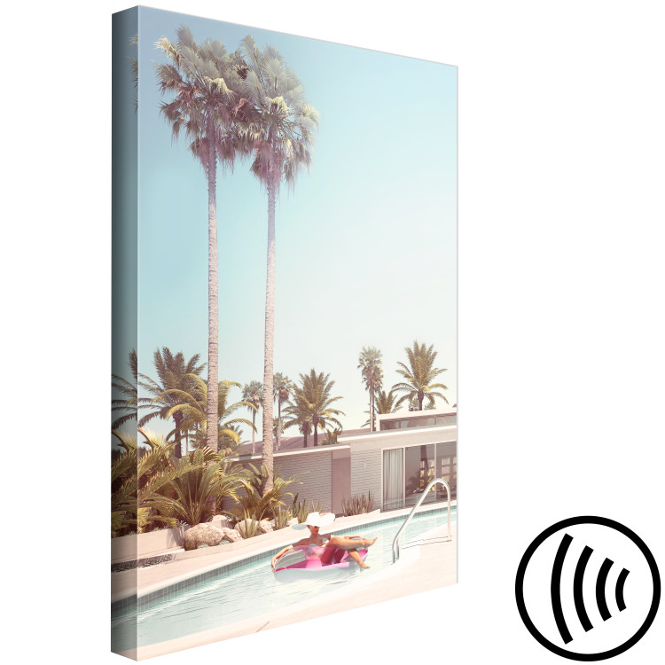 Canvas Print Palm Trees - Holiday Relaxation at the Swimming Pool Surrounded by Sunny Nature 144345 additionalImage 6