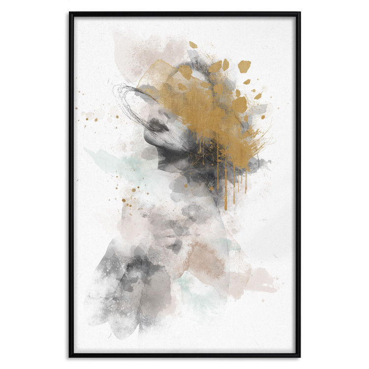 Poster Gilded Sigh - Watercolor Female Act Intertwined With Gold 144545 additionalImage 13